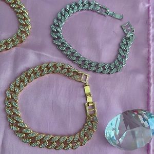 Gold cuban link anklet